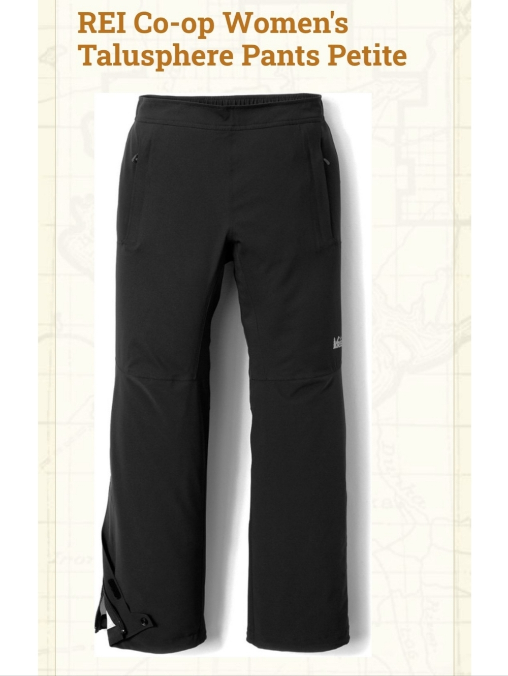 REI | Co-op Talusphere Full-Zip Women's Black Pants